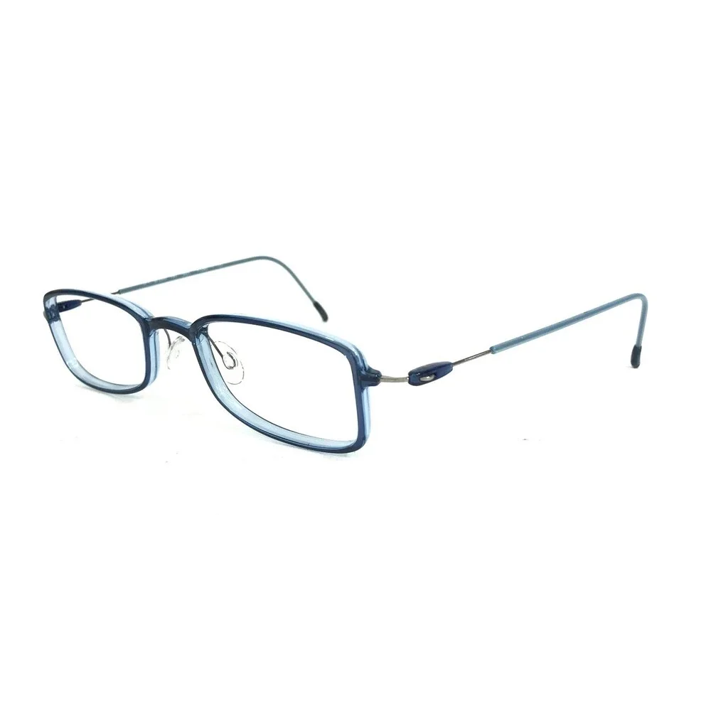 Silhouette Eyeglasses Frames M2820 760 6054 Blue Rectangular Full Rim 47-20-135